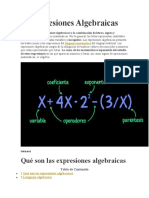 0.1 Expresiones Algebraicas