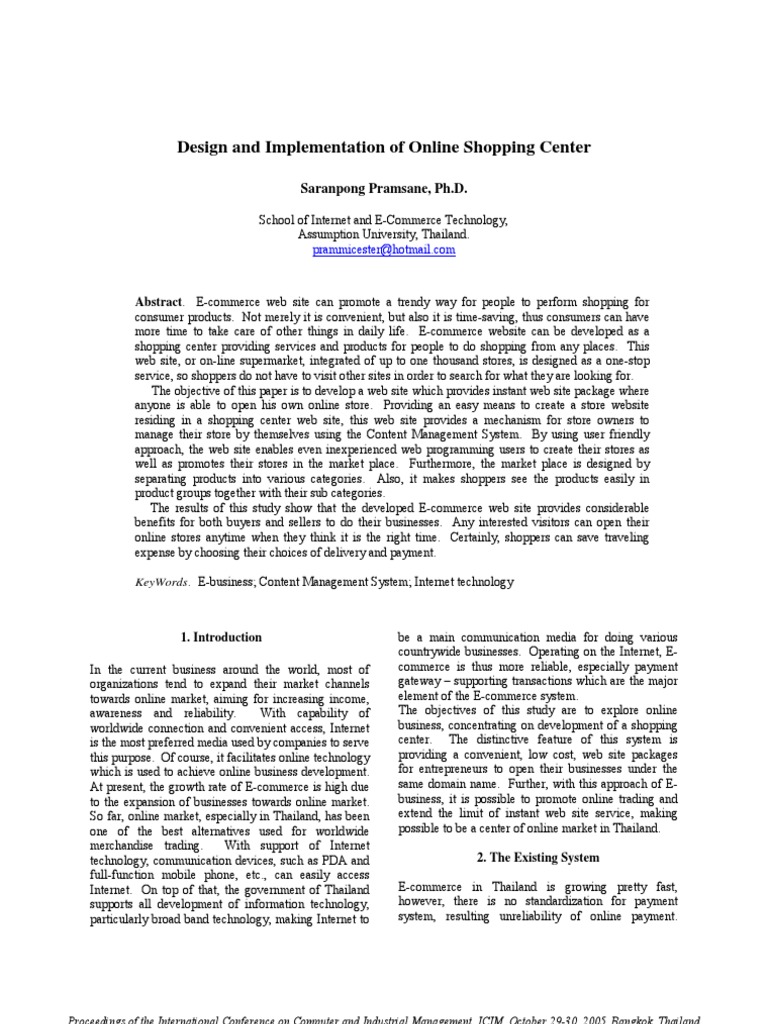 Shopp (Ing-Design and Implementation | PDF | Computers | Technology ...