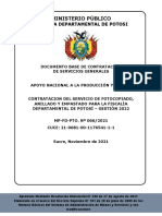 Contratación de servicios de fotocopiado, anillado y empastado para la Fiscalía Departamental de Potosí