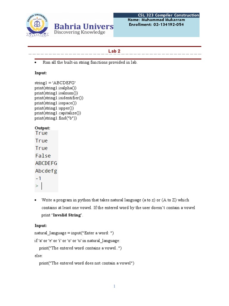 Lab 2 | PDF