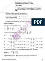 Adjoint and Inverse of A Matrix