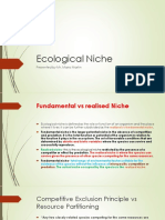 Ecological Niche: Presented by Mr. Mario Martin
