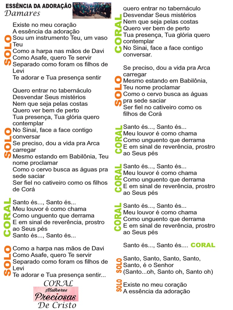 Coral - Damares - A Essencia Da Adoração | PDF