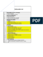 Deliverable List For DED Hauling Road