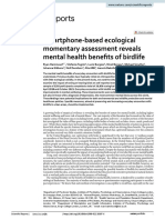 Smartphone Based Ecological Momentary Assessment Reveals Mental Health Benefits of Birdlife