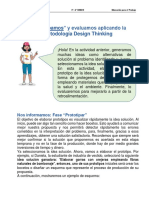 3° y 4° "Prototipamos" y Evaluamos Aplicando La Metodología Design Thinking