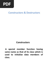 Constructors & Destructors