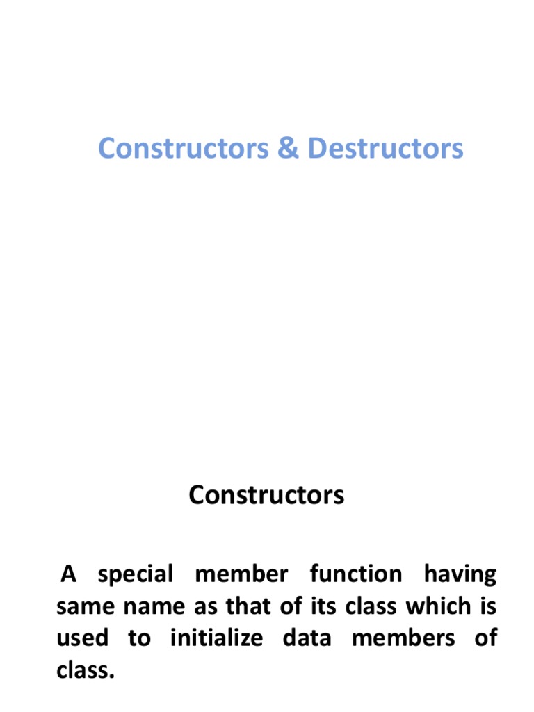 Constructors & Destructors in C++ - Initialization and Memory ...
