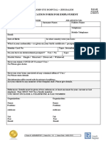 Employment Application Form Administration 2022