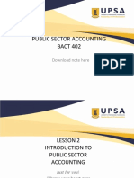 Lesson 2 - Introduction To Public Sector Accounting
