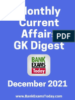 Monthly Current Affairs GK Digest December 2021