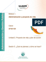 Módulo 1.: Administración y Proyecto de Vida