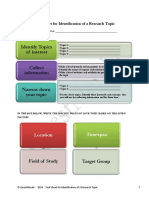 Task Sheet For Identification of A Topic