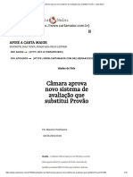 2004_03_04_Câmara aprova novo sistema de avaliação que substitui Provão - Carta Maior