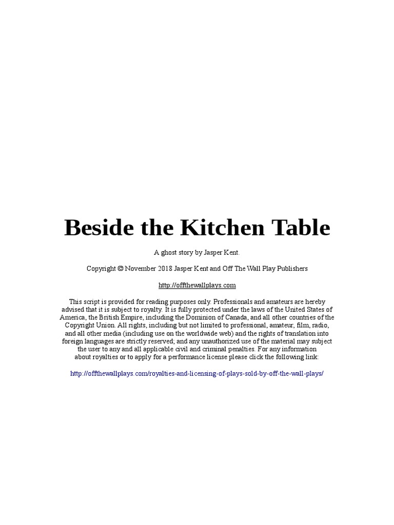 BesideTheKitchenTable Half Script | PDF