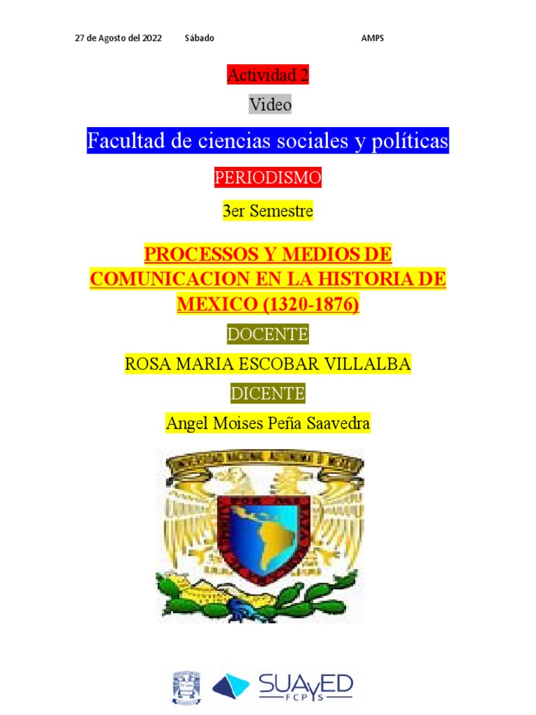 Comunicación en México: 1320-1876 | PDF | Comunicación