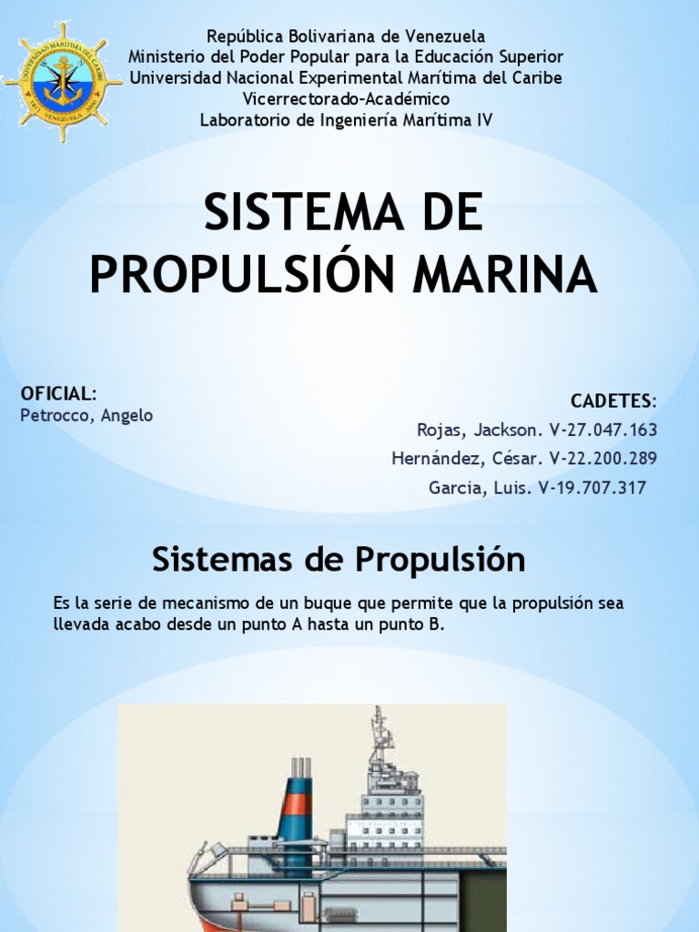 Sistema de Propulsión Marina | PDF