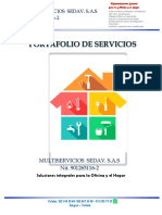 Portafolio de Servicios Multiservicios Sedav S.A 2022 Actual