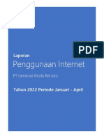Report Pengunaan Bandwidth PT GMB Periode January - April 2022