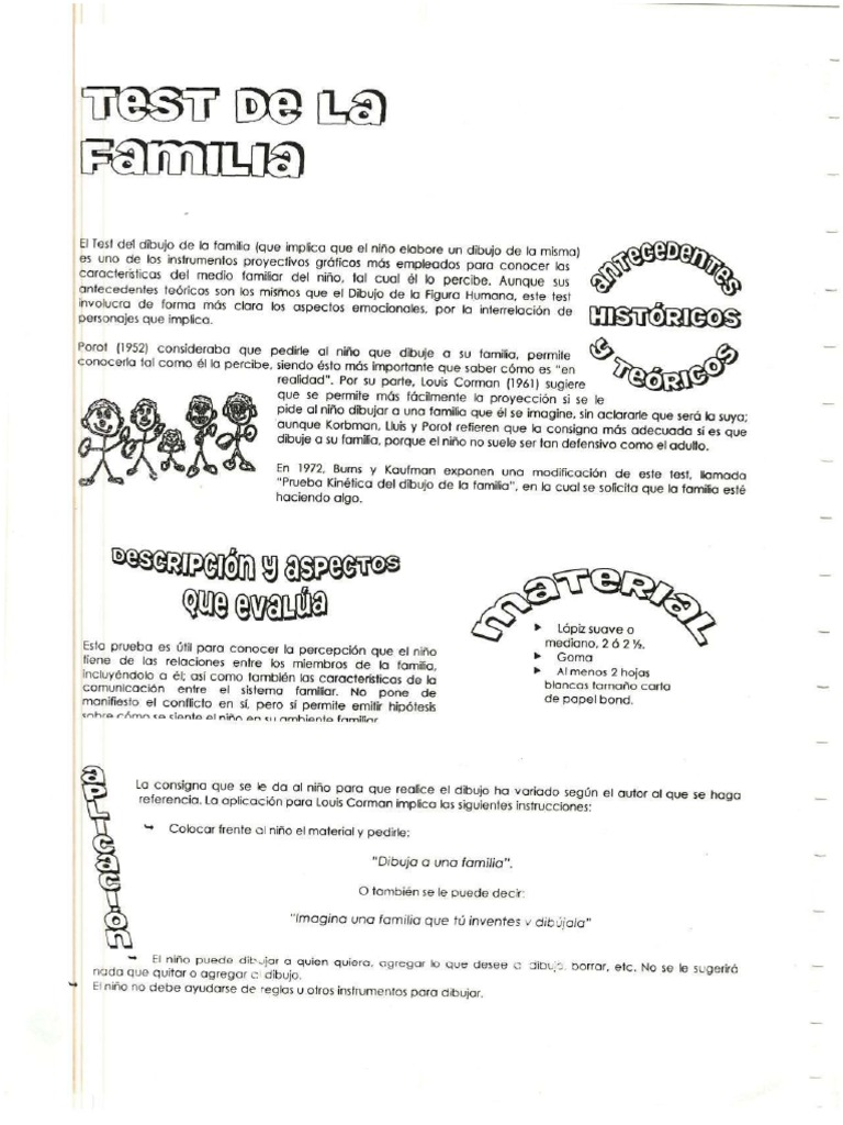 Test Dibujo de La Familia | PDF