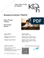 Programm Klavierkonzert