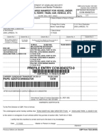 DHS Inward Cargo Manifest for Vessel Under Five Tons