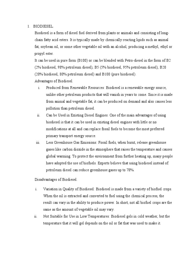 An Analysis of the Advantages and Disadvantages of Various Alternative