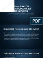 Evaluacion Psicologica en Educación