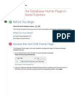 Access The Database Homepage in EM Database Express