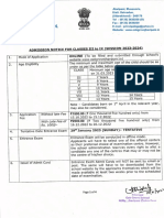 Admission Notice Class III To Ix