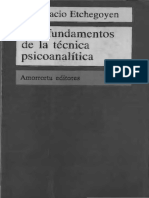Material Bibliográfico 4 - Etchegoyen - Fundamentos de La Técnica Psicoanalítica - LA INTERPRETACIÓN
