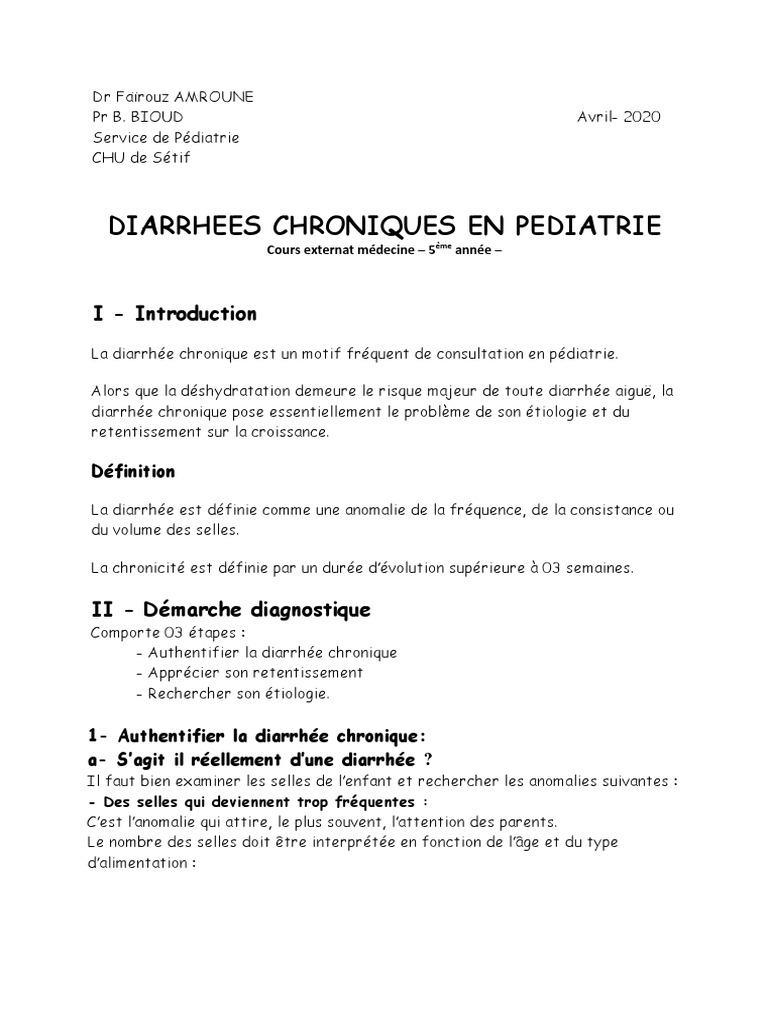 19.04.diarrhée Chronique | PDF | Maladie cœliaque | Allergie ...