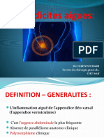 1-Appendicites Aigues, Par Dr. Bentouhami