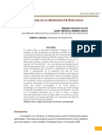 Pistemología de La Ntervención Ducativa: Resumen