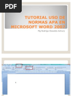 Download Tutorial Aplicacion normas APA en word Office 2007- Julio 2011 by Rodrigo Oswaldo Achury SN60863795 doc pdf