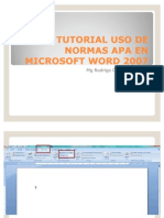 Tutorial Aplicacion normas APA en word Office 2007- Julio 2011