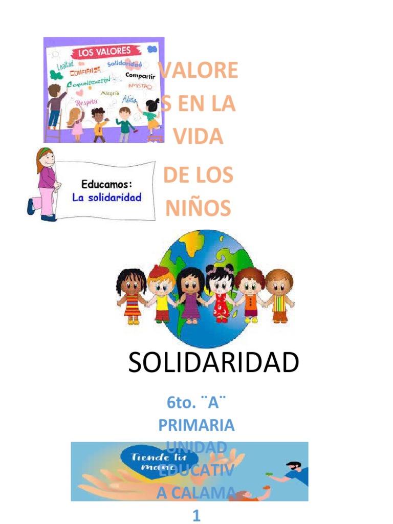 Valor de la Solidaridad en Niños | PDF | Teorías filosóficas