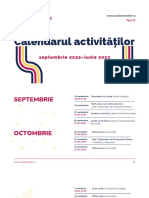 Calendarul - Activitaţilor - ŞCOALA ÎNCREDERII