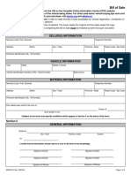 Bill of Sale Document