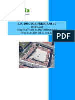 Contrato mantenimiento instalación solar CP Doctor Fedriani 47 Sevilla