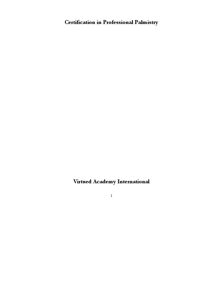 Course+Manual+ +Professional+Palmistry | PDF | Hand