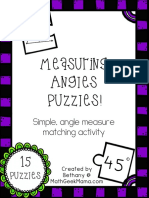 Measuring Angles Puzzles