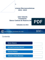 Proyecciones Macroeconómicas 2022-2023 Perú