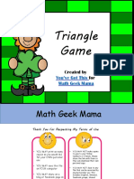 St. Patricks Day Types of Triangles Game