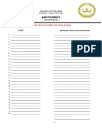 Registration Sheet