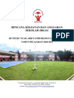 Rencana Kegiatan Dan Anggaran Sekolah (Rkas) : SD Teuku Nyak Arif Fatih Bilingual School TAHUN PELAJARAN 2020-2021