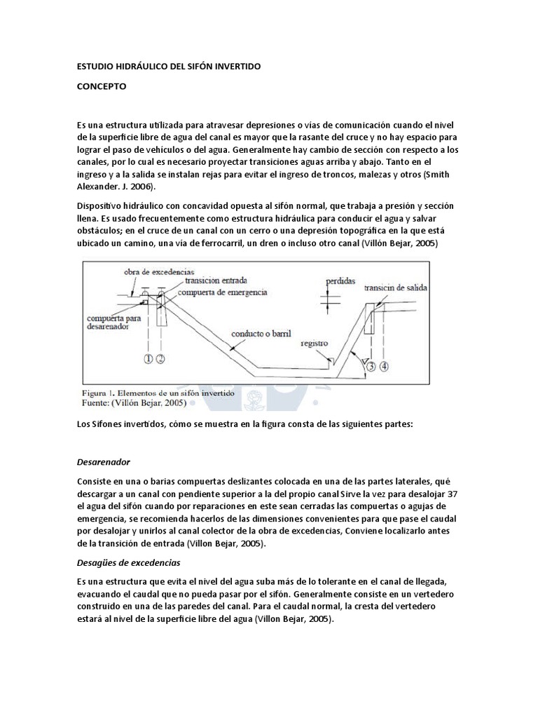 Estudio del Sifón Invertido en Riego | PDF | Líquidos | Ingeniería ...