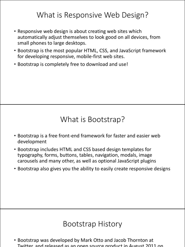 Responsive web design pdf bootstrap front end framework web