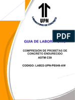 Procedimiento Compresión de Probetas de Concreto Endurecido ASTM C39