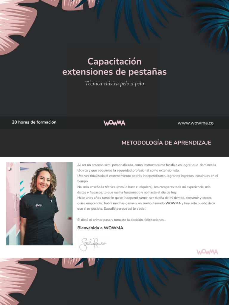 Curso de Extensiones de Pestañas WOWMA | PDF | Aprendizaje
